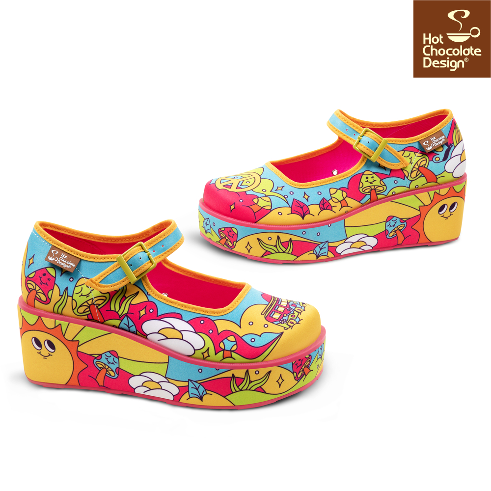 Love On The Road Platform Sko fra Hot Chocolate Design