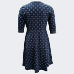 Blå plus size empire kjole med blomster. Bika Blue Flower