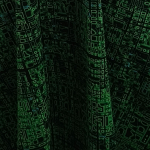 Grøn plus size kjole med empiresnit. Bika Matrix