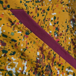 Karrygul plus size kjole med farverige nister. Bika Curry Tassels