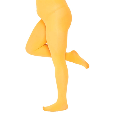 Gule plus size strømpebukser og leggings