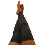 Koksgrå benvarmere til voksne i uld