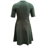 Lys grøn plus size kjole med prikker og empiresnit. Genkei Soft Green Spot