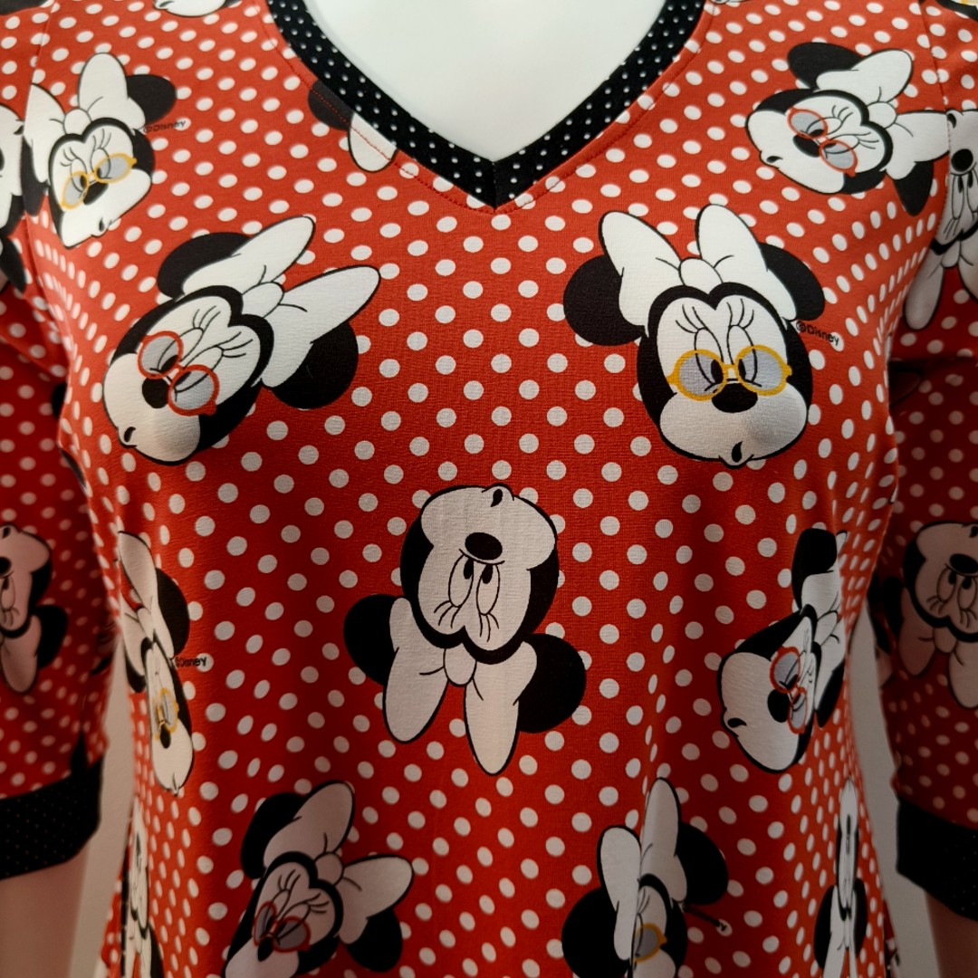 Rød A-formet Plus size kjole med prikker- Tulla Red Mouse