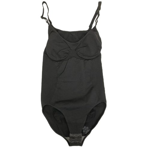 Sort plus size bodystocking fra Pamela Mann med stram-in-effekt