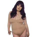 Nude plus size bodystocking med stram-in-effekt