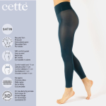 Petroleumsblå plus size leggings i genanvendte fibre