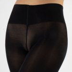 Sorte plus size leggings i genanvendte fibre