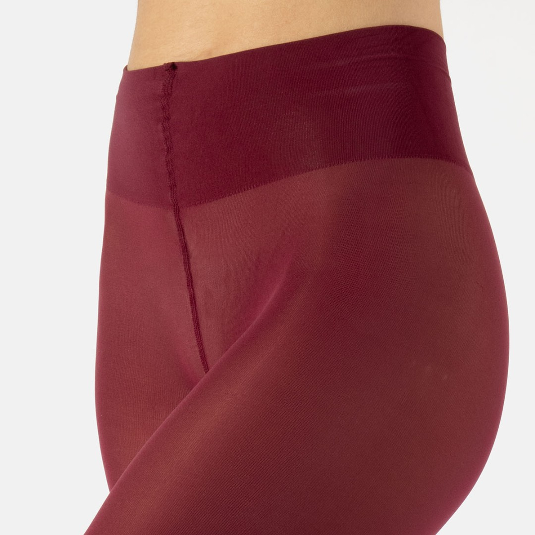Bordeaux plus size leggings i genanvendte fibre