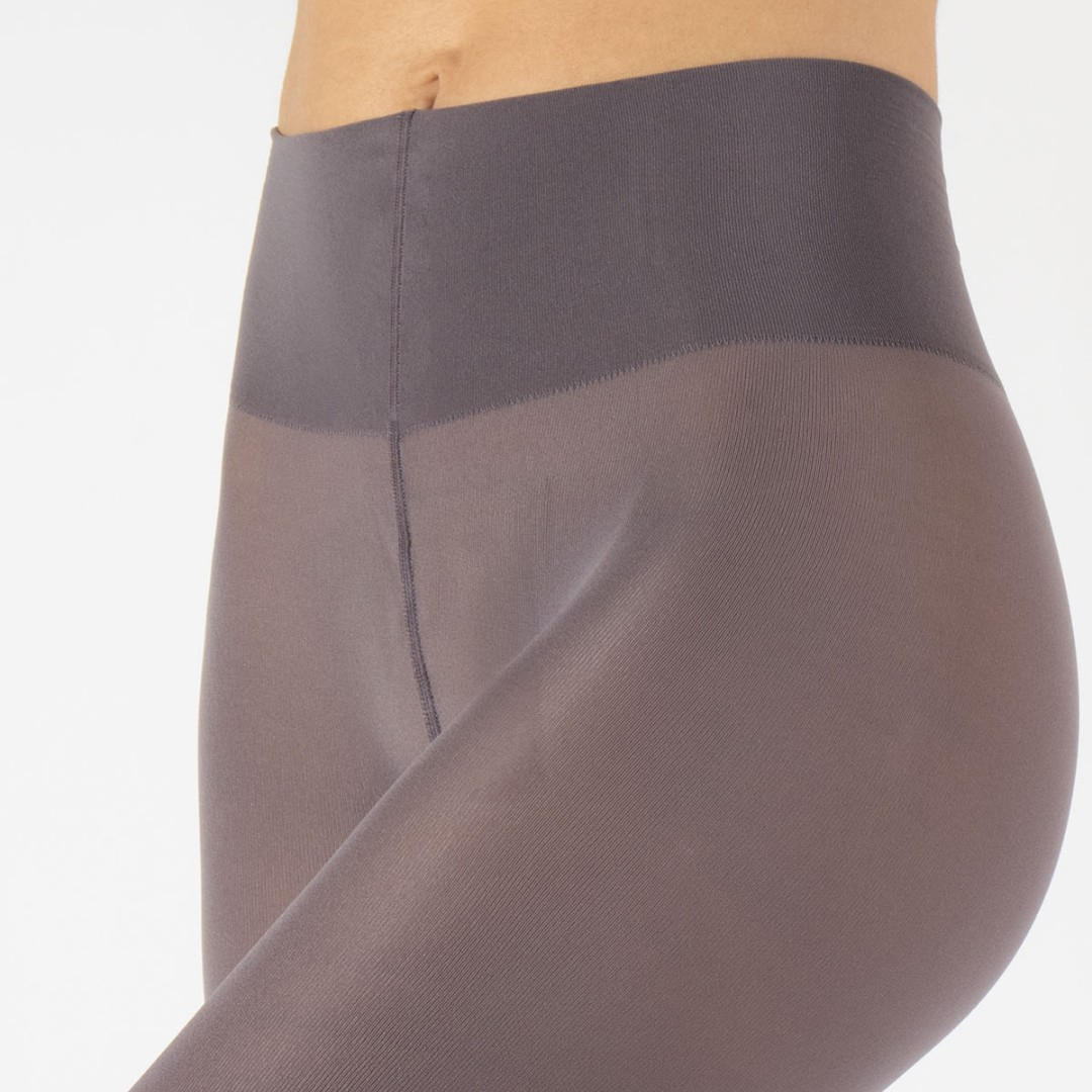 Grå plus size leggings i genanvendte fibre