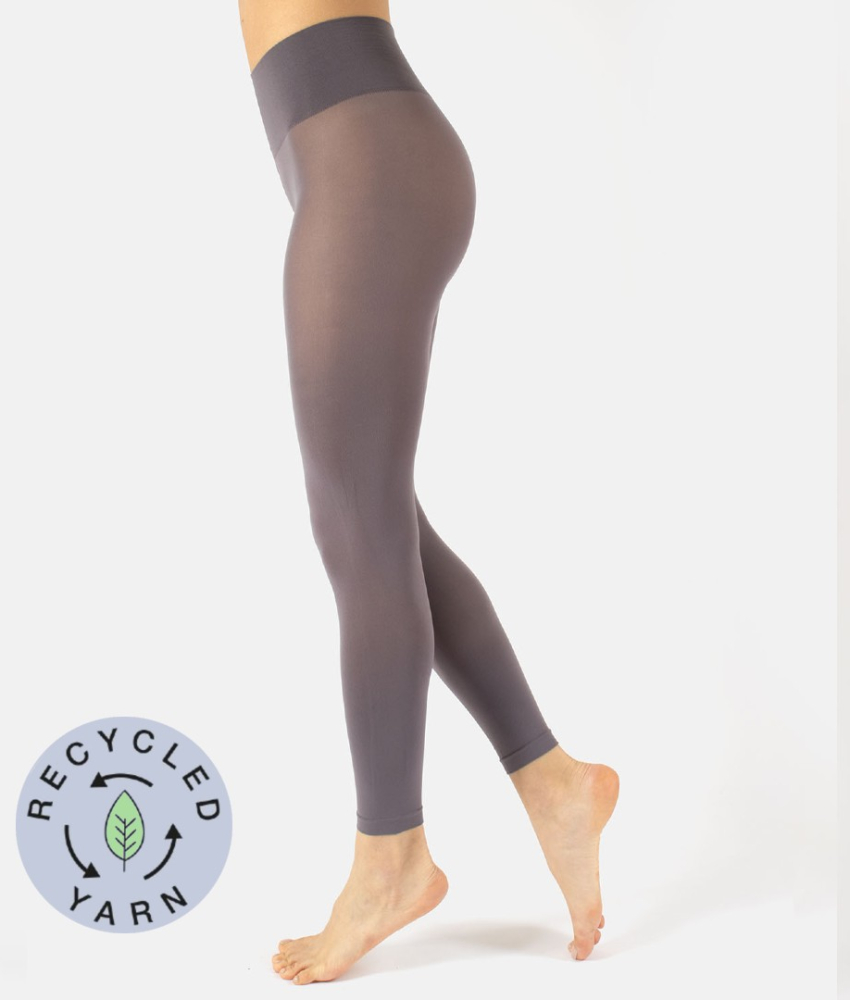 Grå plus size leggings i genanvendte fibre