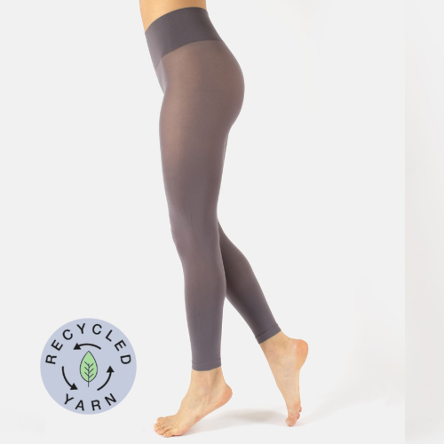 Grå plus size leggings i genanvendte fibre