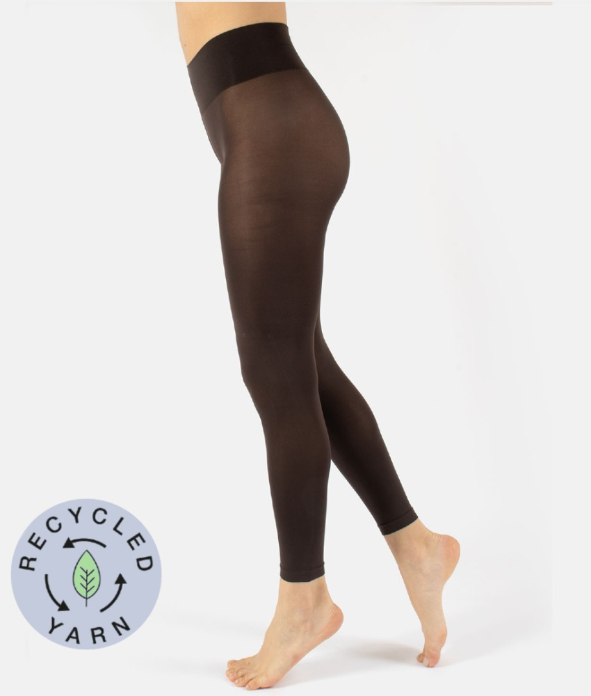 Brune plus size leggings i genanvendte fibre