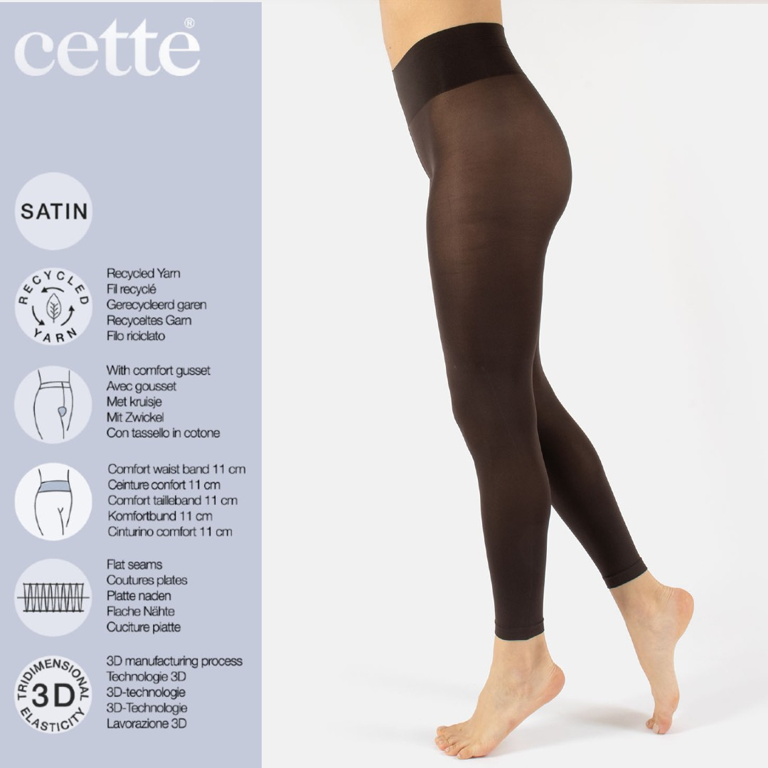 Brune plus size leggings i genanvendte fibre
