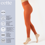 Orange plus size leggings i genanvendte fibre