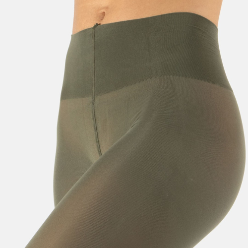 Army grønne plus size leggings i genanvendte fibre
