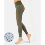 Army grønne plus size leggings i genanvendte fibre