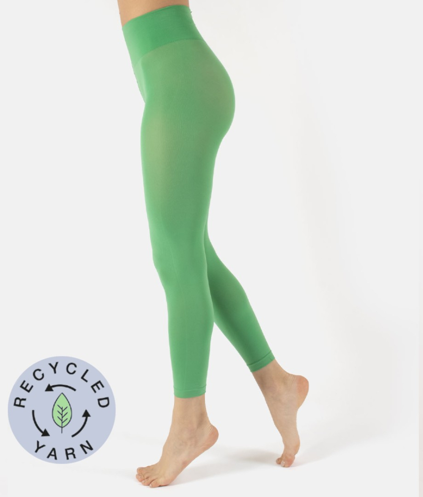 Grønne plus size leggings i genanvendte fibre