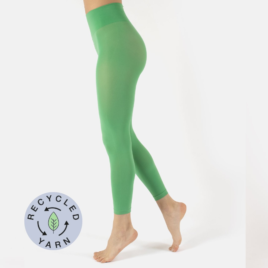Grønne plus size leggings i genanvendte fibre