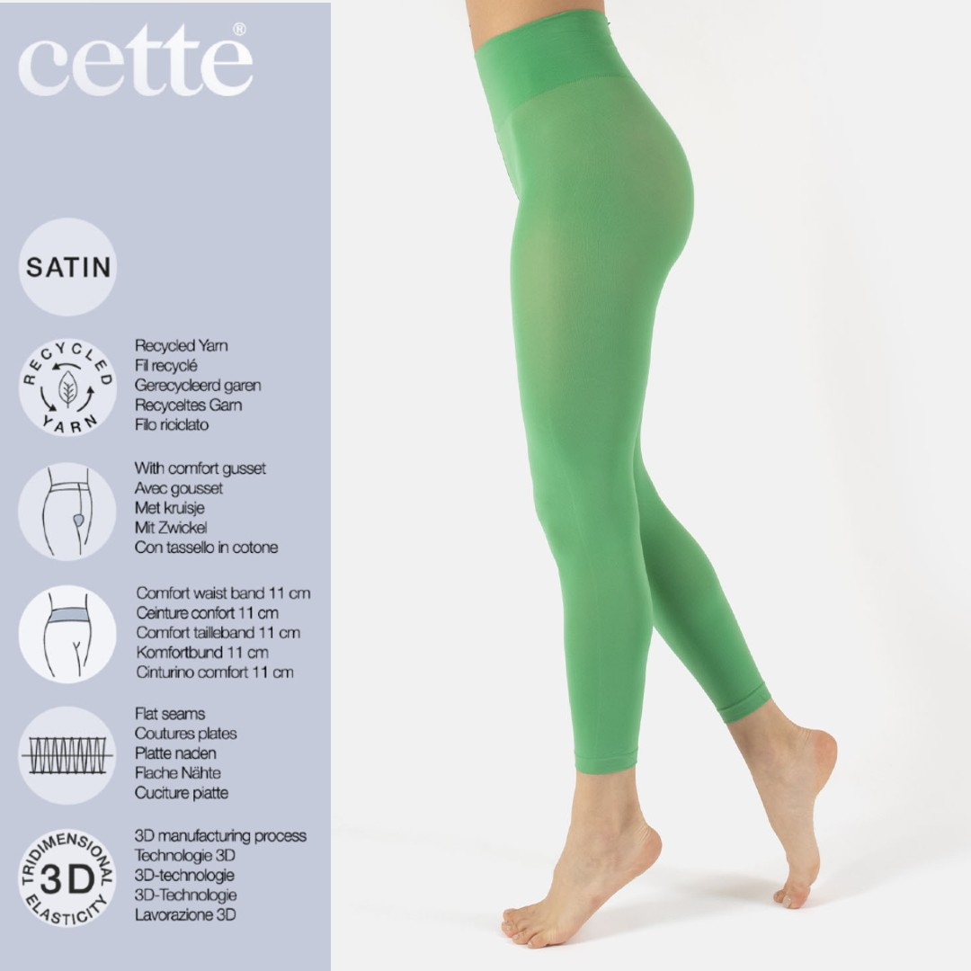 Grønne plus size leggings i genanvendte fibre