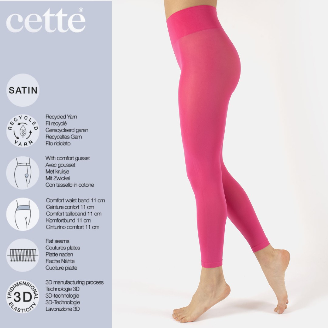 Pink plus size leggings i genanvendte fibre