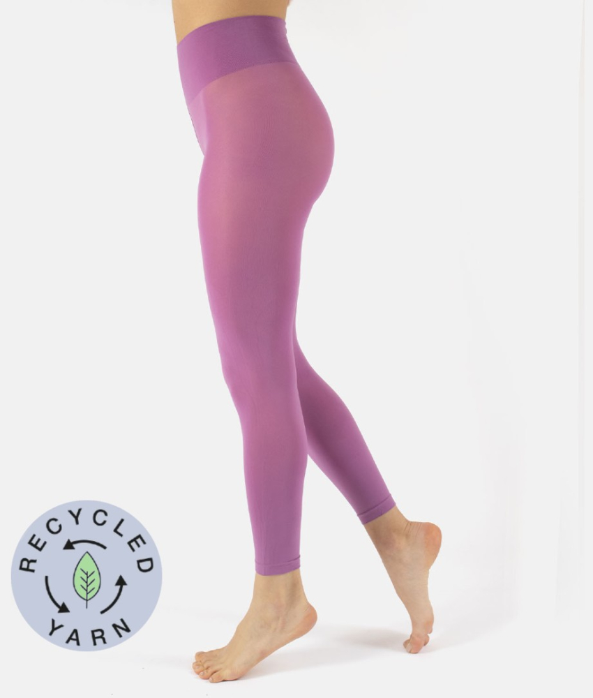 Lyserøde plus size leggings i genanvendte fibre