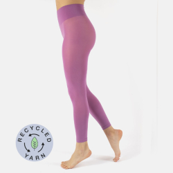 Lyserøde plus size leggings i genanvendte fibre