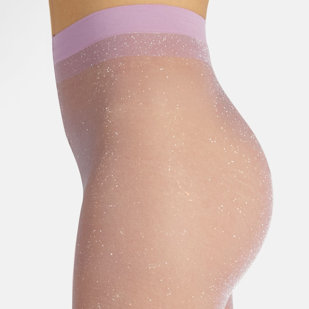Lys lilla glimmer strømpebukser fra Cette