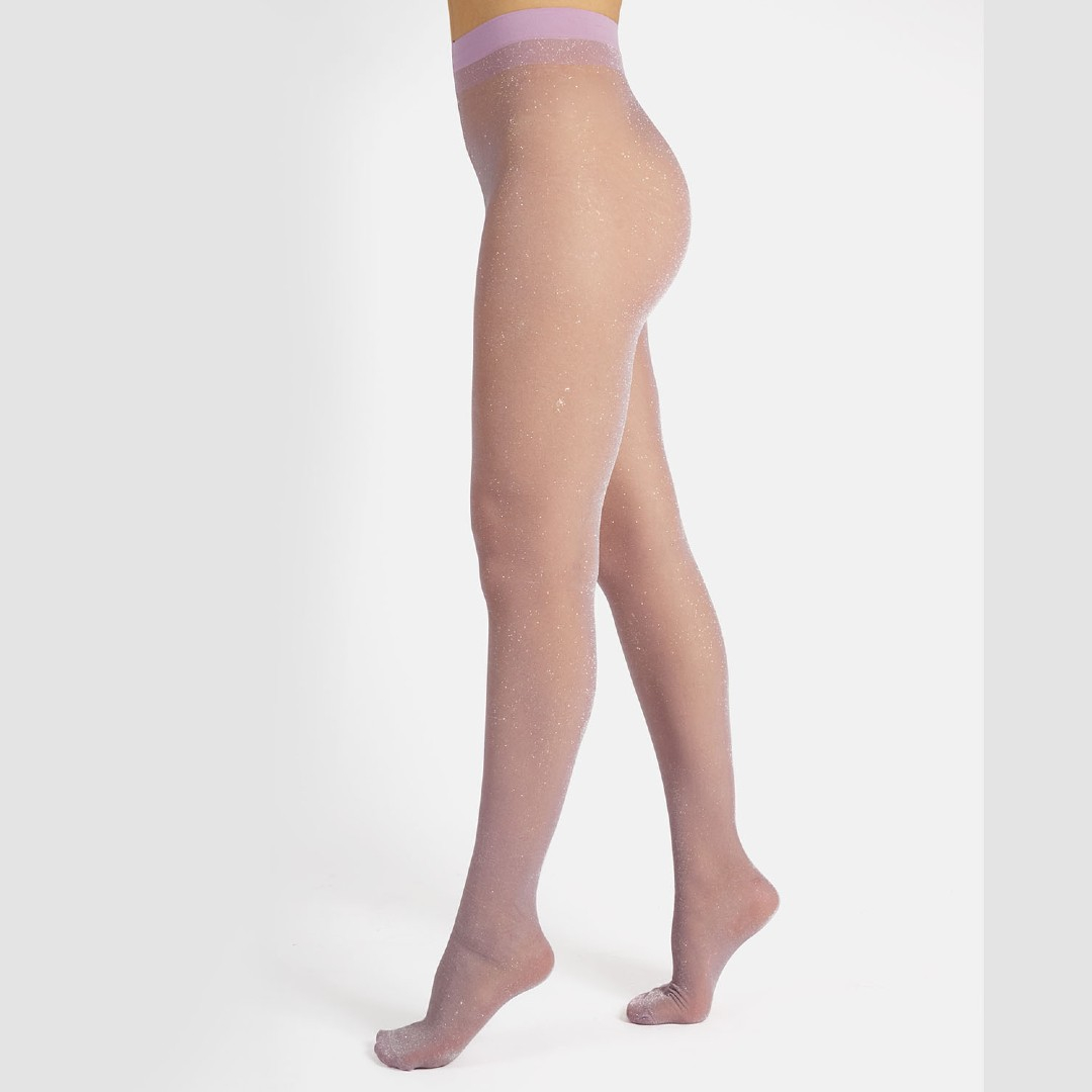 Lys lilla glimmer strømpebukser fra Cette