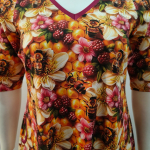 A-formet plus size kjole med honning og bier