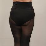 Sorte strømpebukser med bred linning - Festival 96380