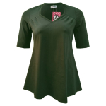 Hoshi Dark Green. Plus size bluse med A-form fra Amamiko