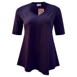 Hoshi Purple. Plus size bluse med A-form fra Amamiko