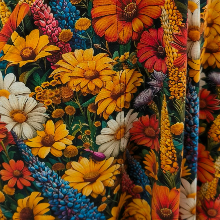 Plus size kjole med blomster fra Amamiko - Takasaki Grandma's Garden