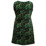 Grøn plus size sommerkjole med sukkulenter - Tulla Succulent