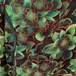 Grøn plus size sommerkjole med sukkulenter - Tulla Succulent