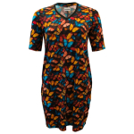 Sort plus size kjole med sommerfugle i bambus - Coco Bamboo Butterfly