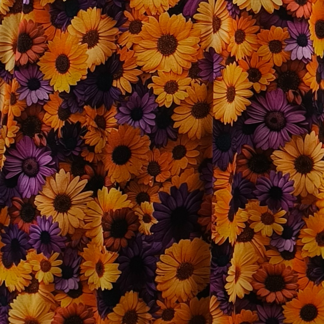 Lilla plus size kjole med blomster i bambus - Coco Bamboo Flower