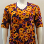 Lilla plus size kjole med blomster i bambus - Coco Bamboo Flower