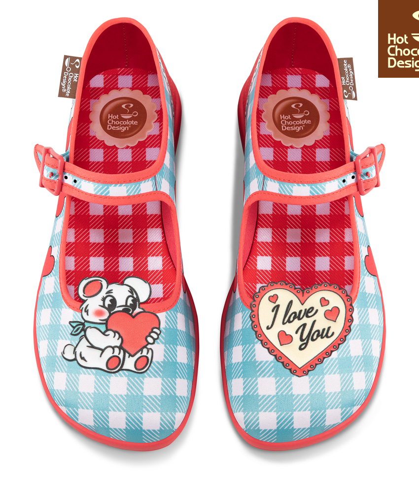 I Love You - Mary Jane Sko fra Hot Chocolate Design