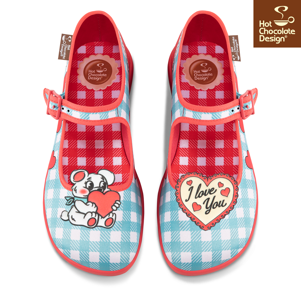 I Love You - Mary Jane Sko fra Hot Chocolate Design