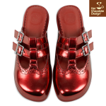 Chrome Crush Crimson Clogs - Flade sandaler fra Hot Chocolate Design