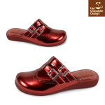 Chrome Crush Crimson Clogs - Flade sandaler fra Hot Chocolate Design