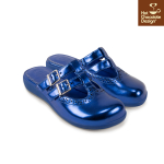 Chrome Crush Blue Clogs - Flade sandaler fra Hot Chocolate Design