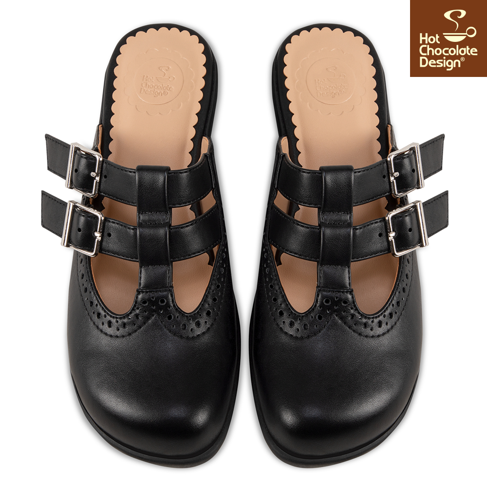 Blackout Clogs - Flade sandaler fra Hot Chocolate Design