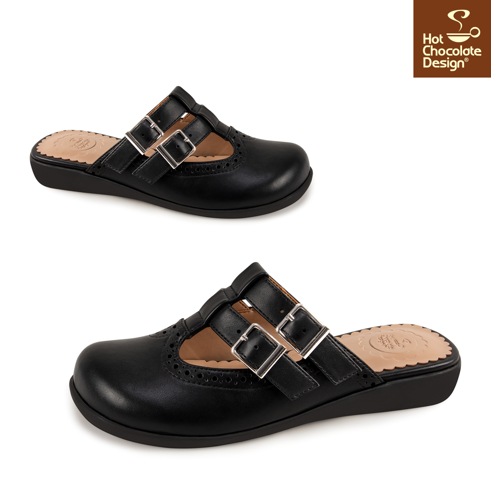 Blackout Clogs - Flade sandaler fra Hot Chocolate Design
