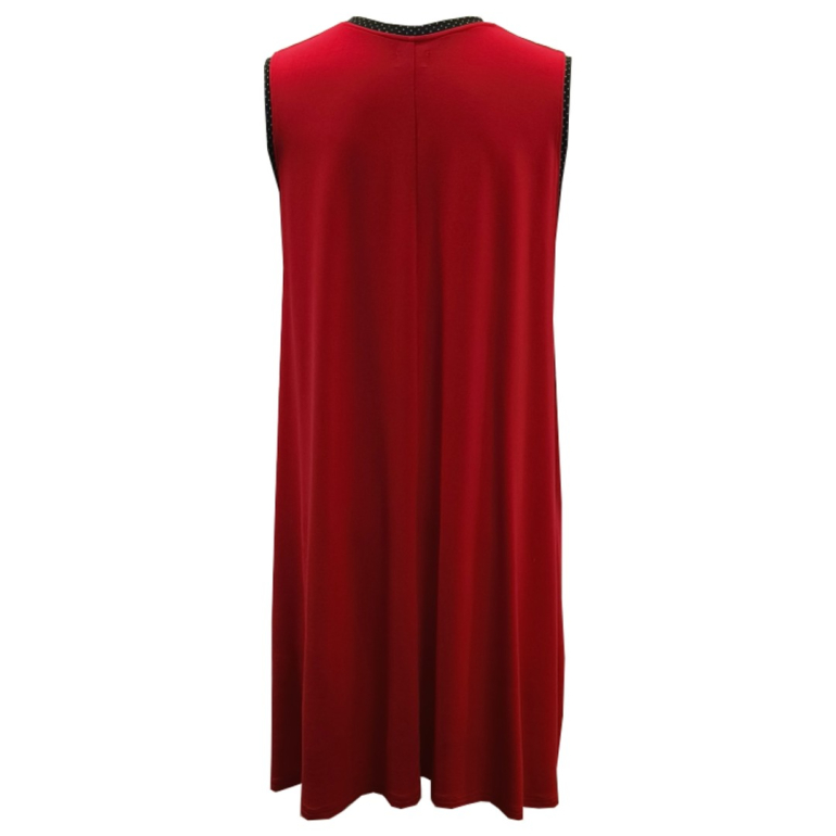 Rød plus size sommerkjole i modal. Moon Soft Red