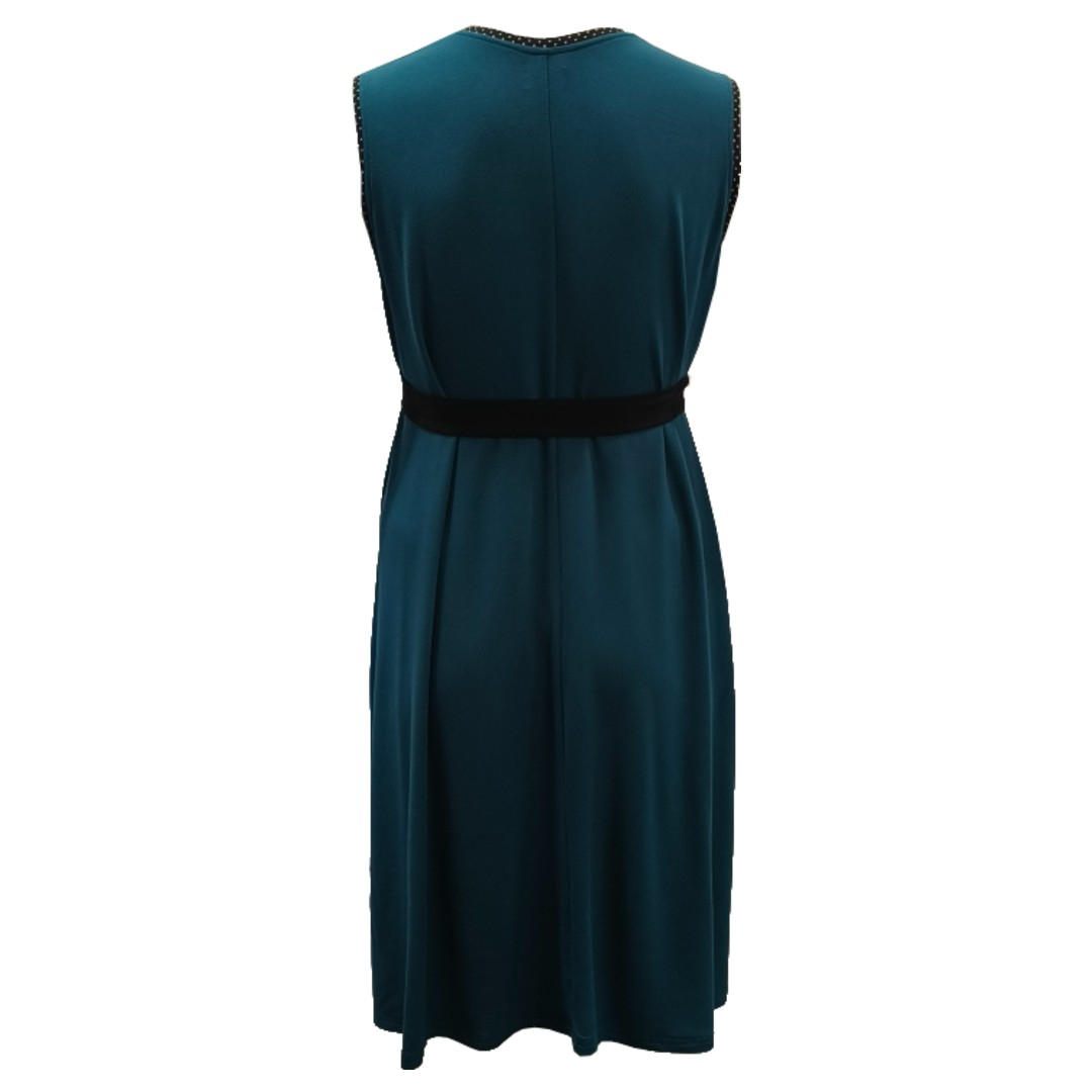 Petroleums blå plus size sommerkjole i modal. Moon Soft Petrol