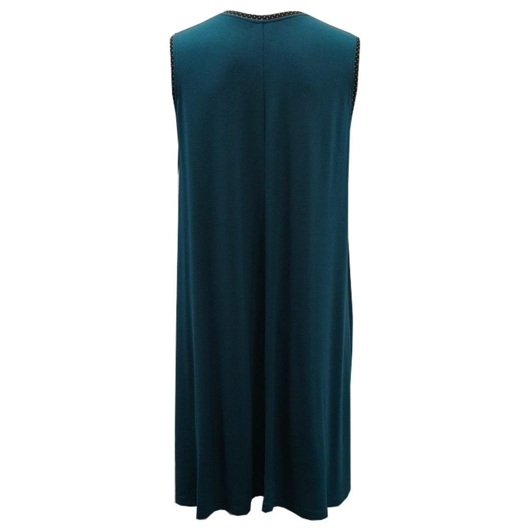 Petroleums blå plus size sommerkjole i modal. Moon Soft Petrol