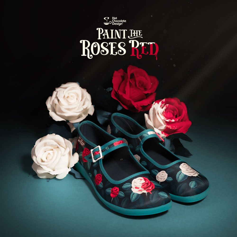 Paint The Roses Red - Mary Jane Sko fra Hot Chocolate Design